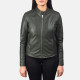 Kelsee Green Leather Jacket